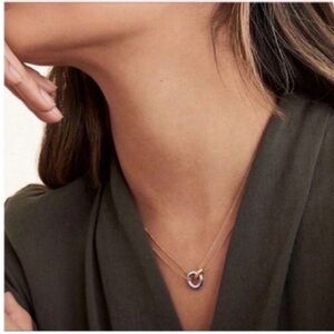 New! Gold Link Two Tone Necklace (3033) NWOT